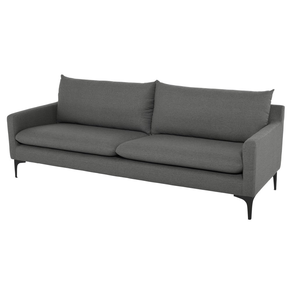 Anders Slate Gray Fabric Triple Seat Sofa, HGSC495