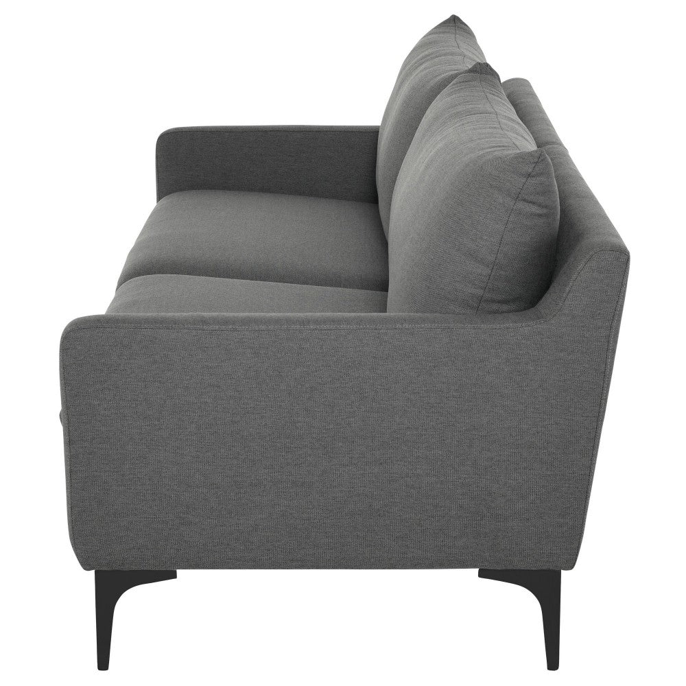 Anders Slate Gray Fabric Triple Seat Sofa, HGSC495