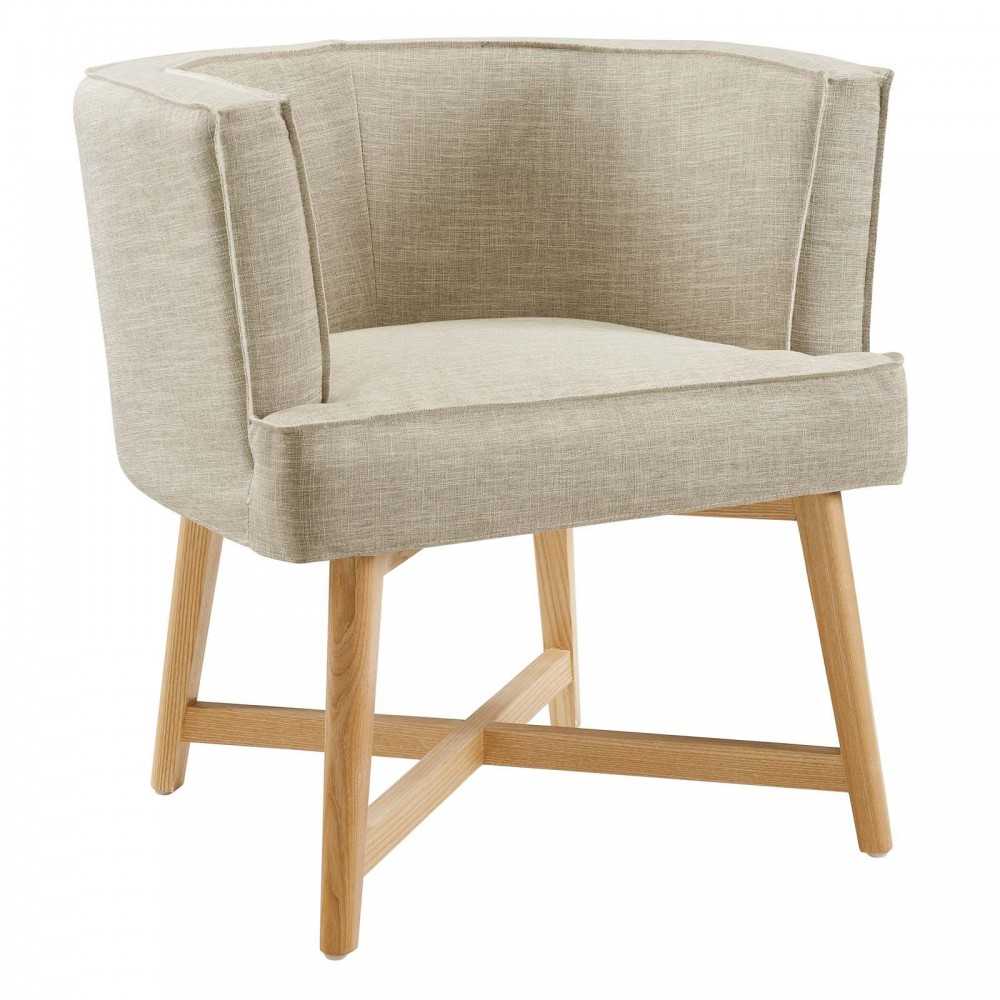 Anders Upholstered Fabric Accent Chair, Beige
