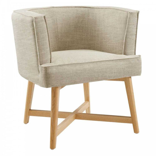 Anders Upholstered Fabric Accent Chair, Beige