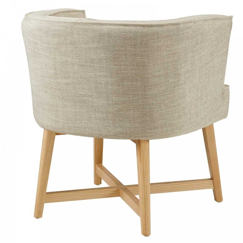 Anders Upholstered Fabric Accent Chair, Beige