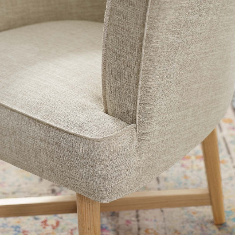 Anders Upholstered Fabric Accent Chair, Beige