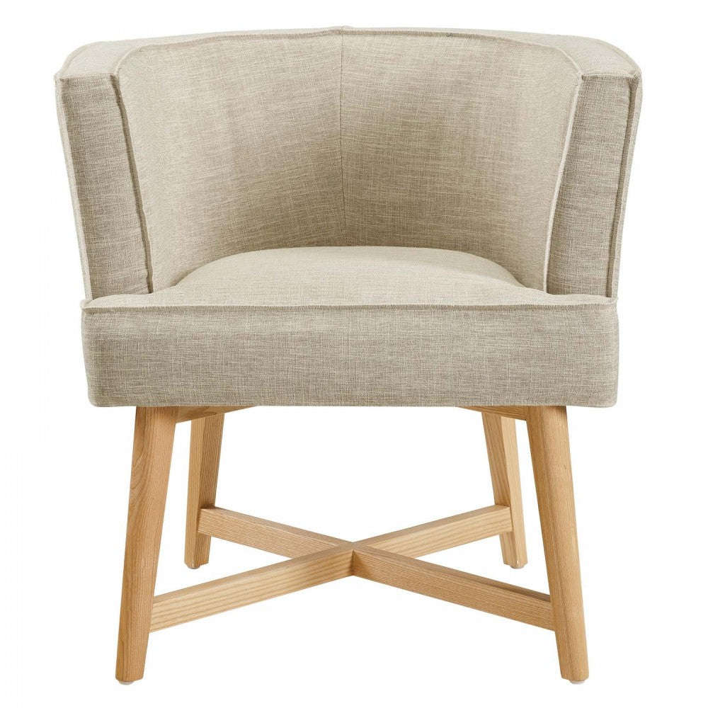 Anders Upholstered Fabric Accent Chair, Beige