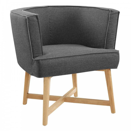 Anders Upholstered Fabric Accent Chair, Gray