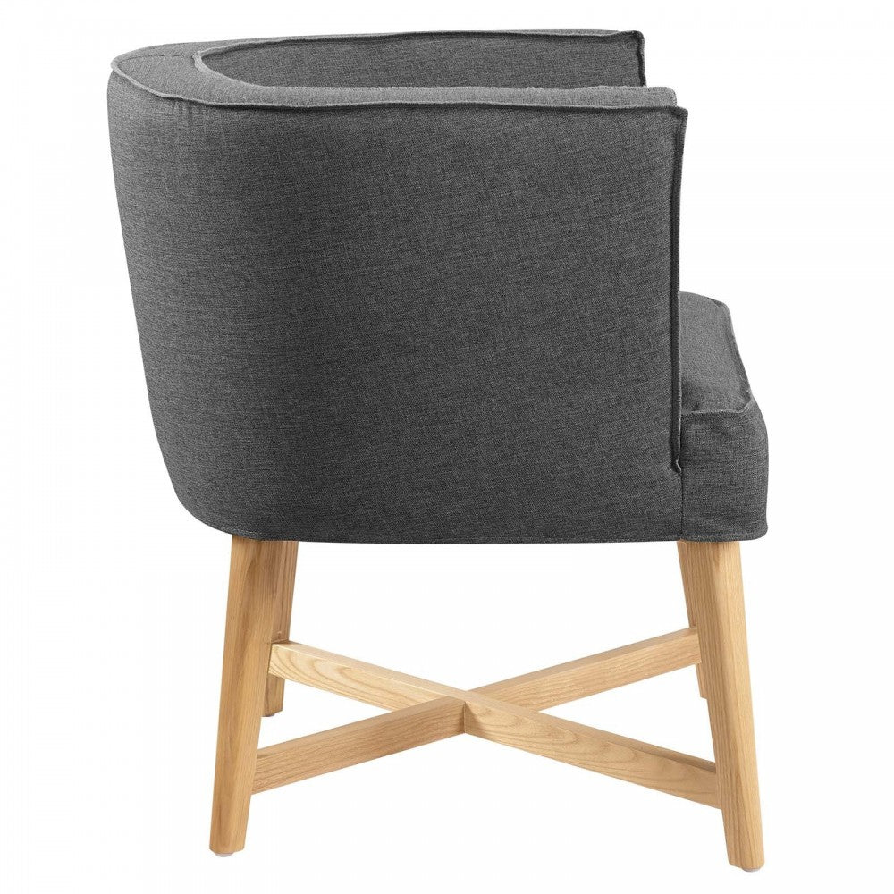 Anders Upholstered Fabric Accent Chair, Gray
