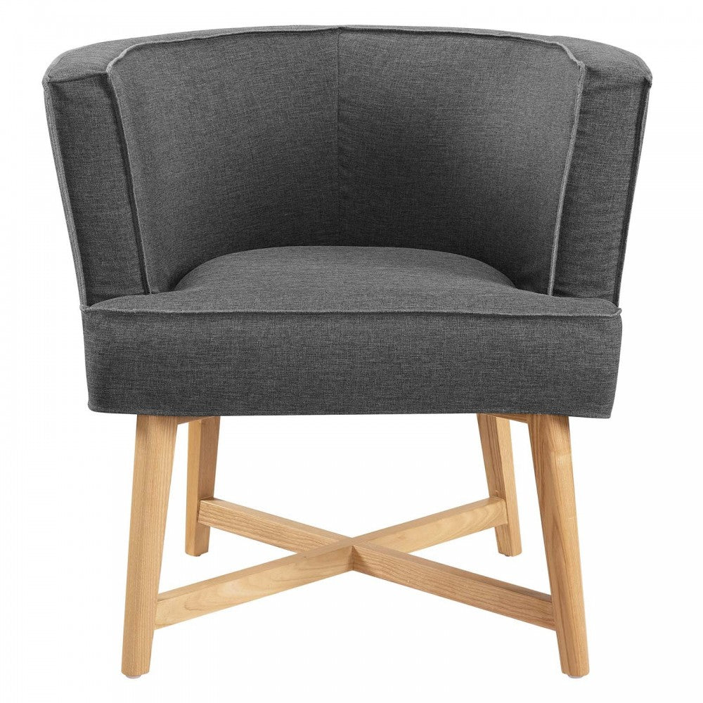 Anders Upholstered Fabric Accent Chair, Gray