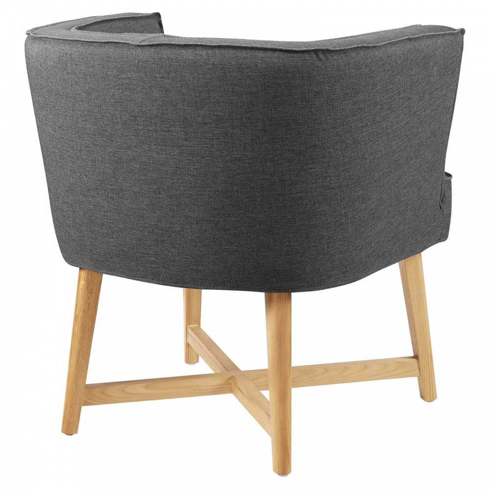 Anders Upholstered Fabric Accent Chair, Gray