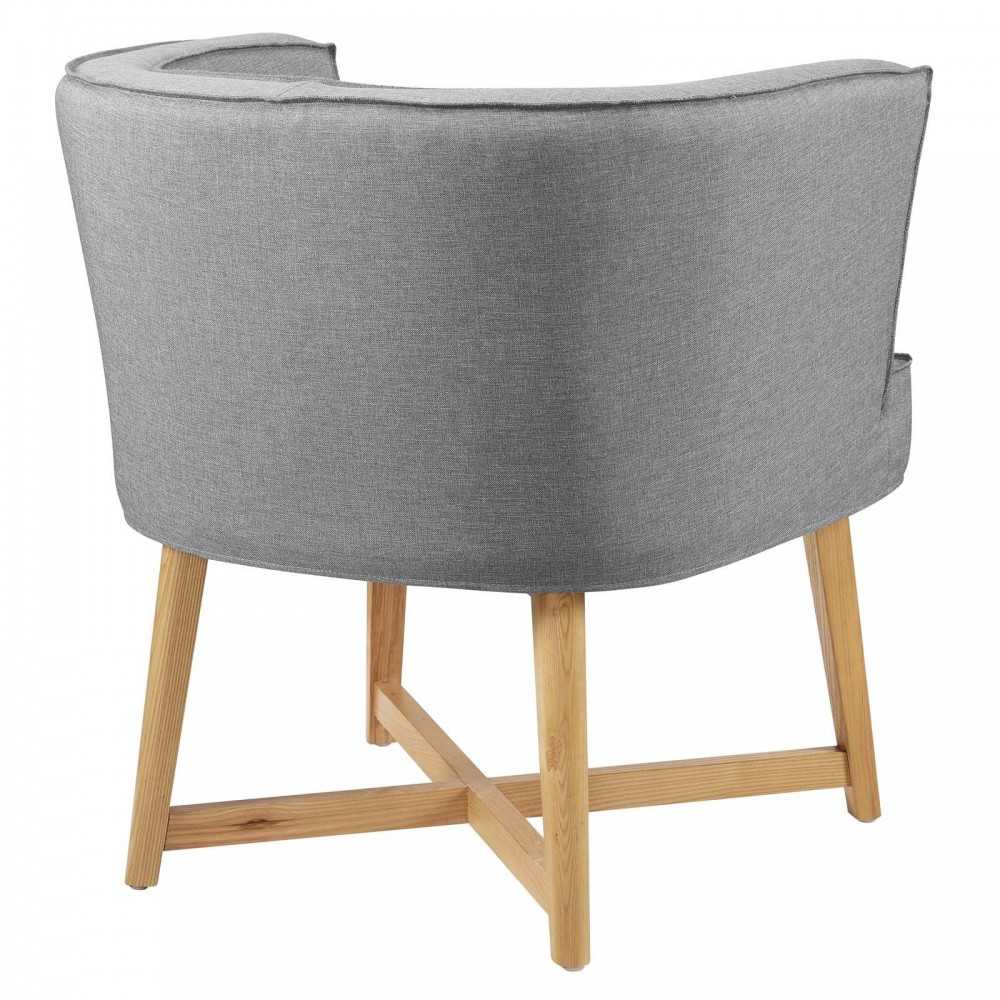 Anders Upholstered Fabric Accent Chair, Light Gray