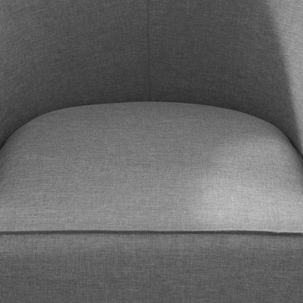 Anders Upholstered Fabric Accent Chair, Light Gray
