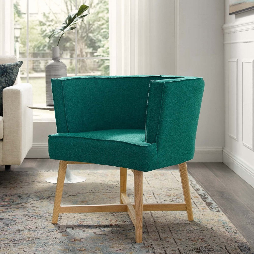 Anders Upholstered Fabric Accent Chair, Teal