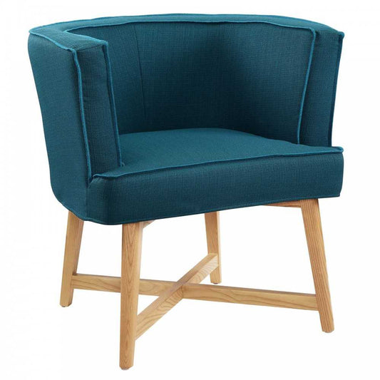 Anders Upholstered Fabric Accent Chair, Azure