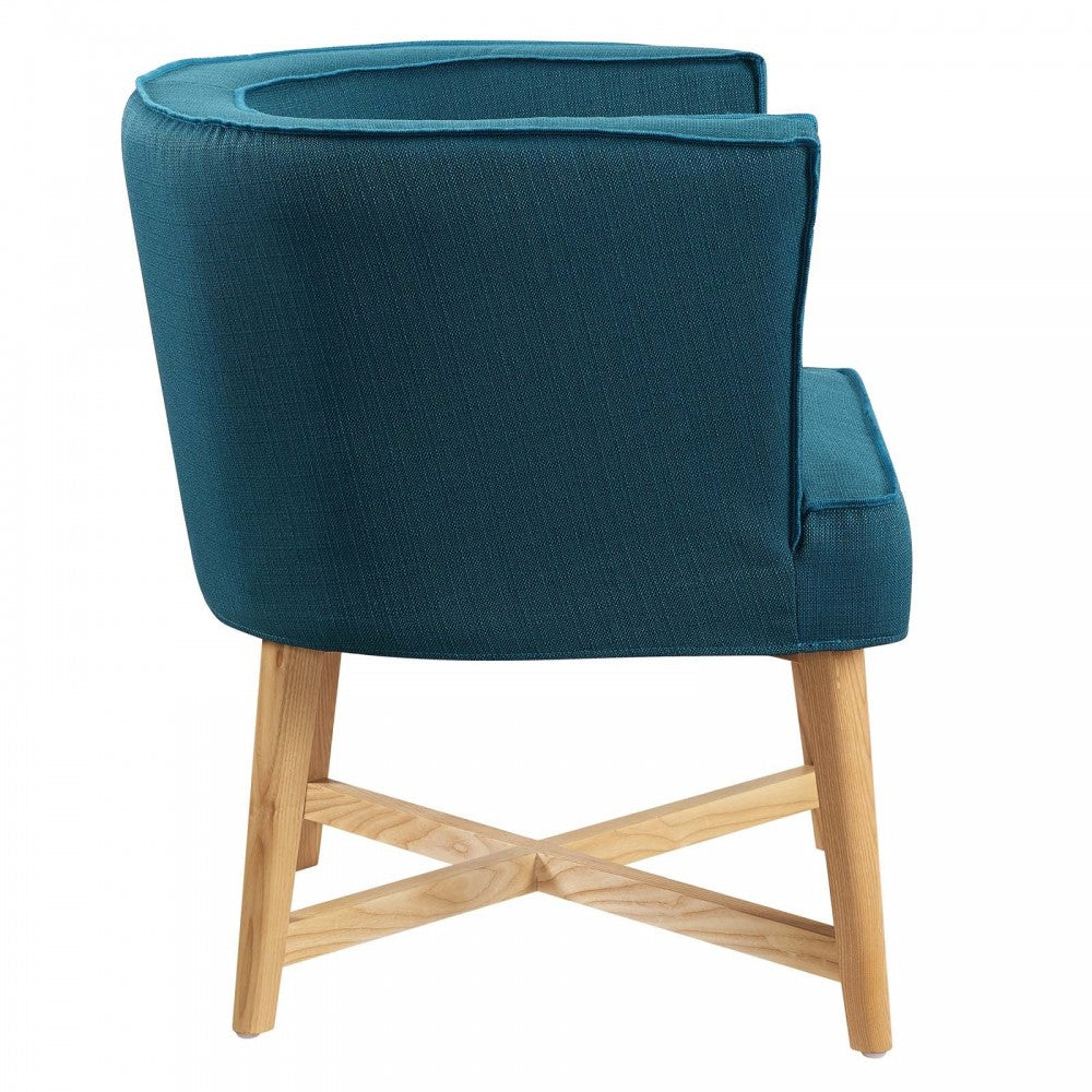 Anders Upholstered Fabric Accent Chair, Azure