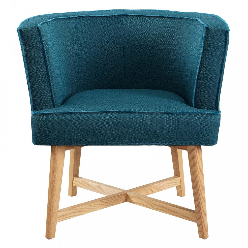 Anders Upholstered Fabric Accent Chair, Azure