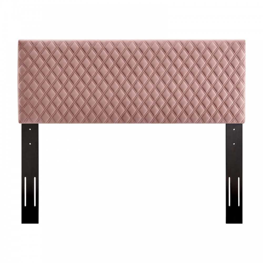 Angela Full/Queen Performance Velvet Headboard, Dusty Rose