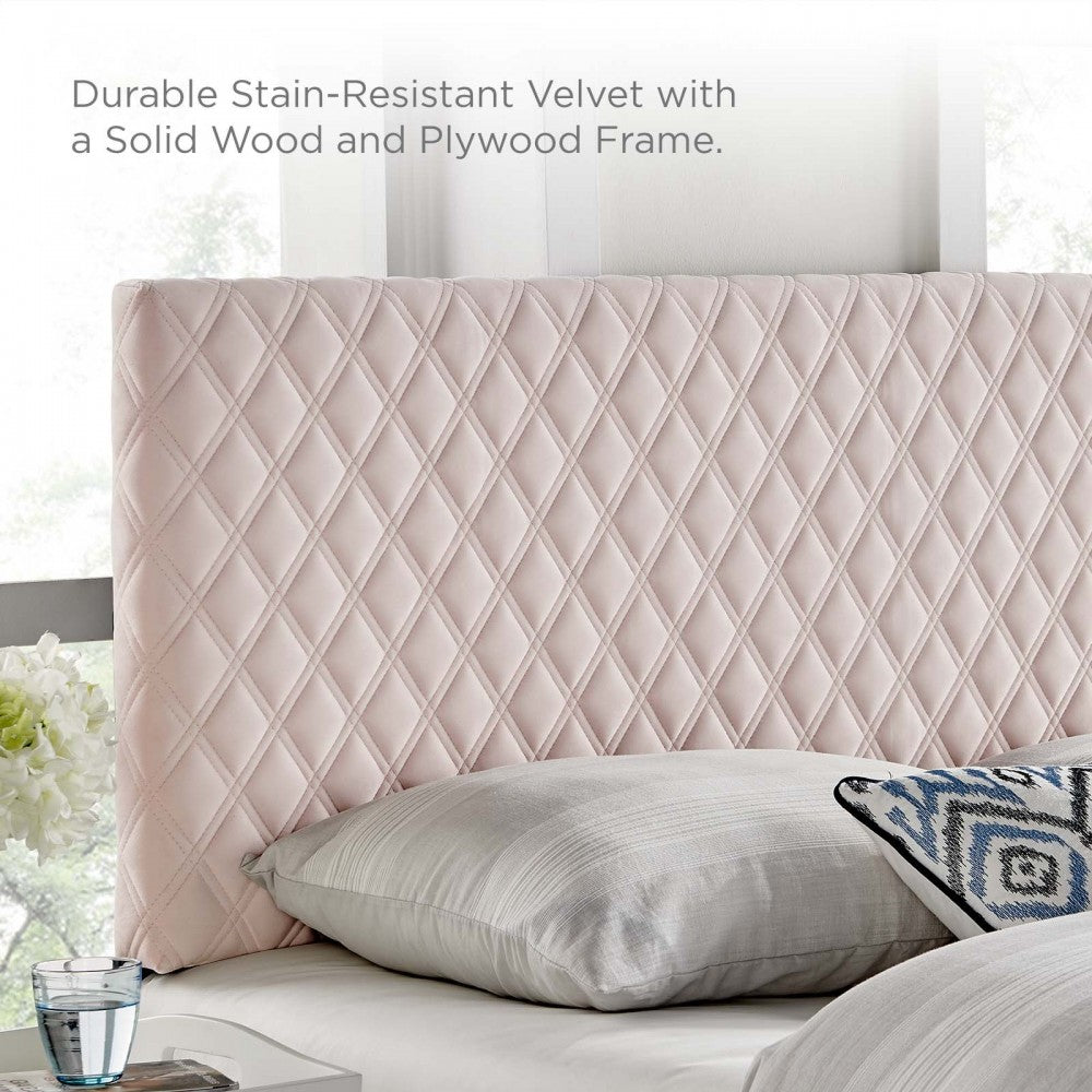 Angela Full/Queen Performance Velvet Headboard, Pink