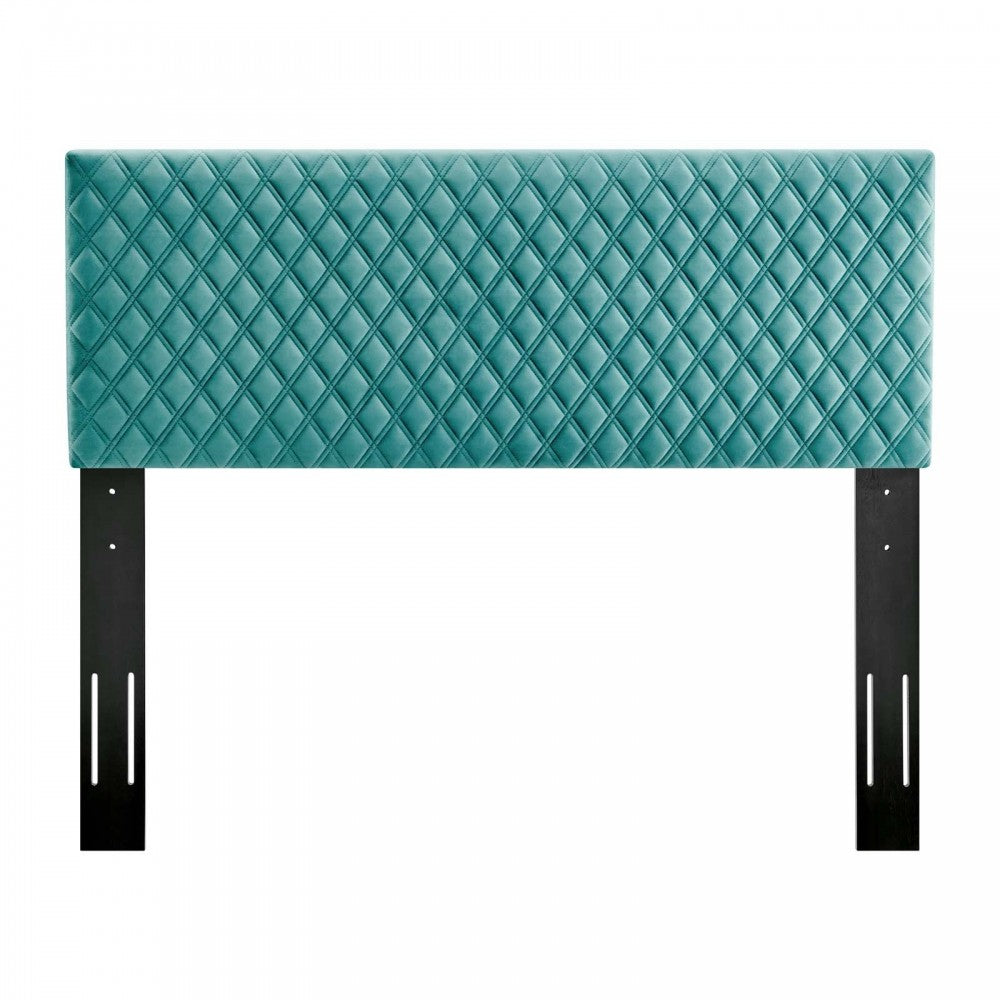 Angela Full/Queen Performance Velvet Headboard, Teal