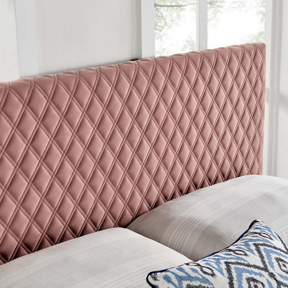 Angela King Performance Velvet Headboard, Dusty Rose