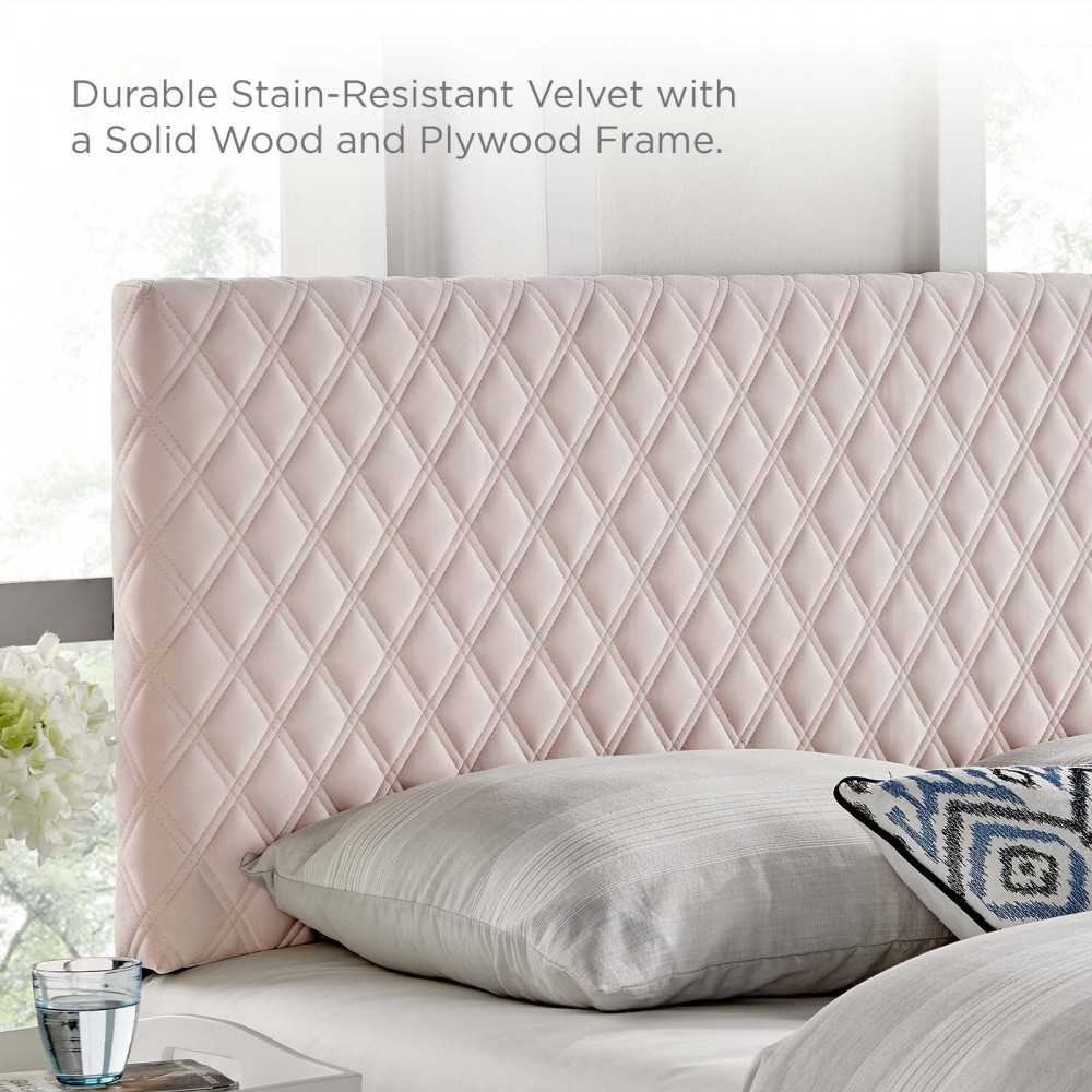 Angela King Performance Velvet Headboard, Pink