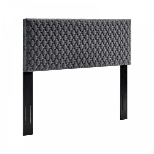 Angela King Performance Velvet Headboard, Charcoal