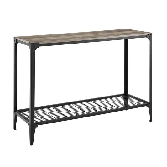Angle Iron 44" Rustic Entryway Table - Gray Wash