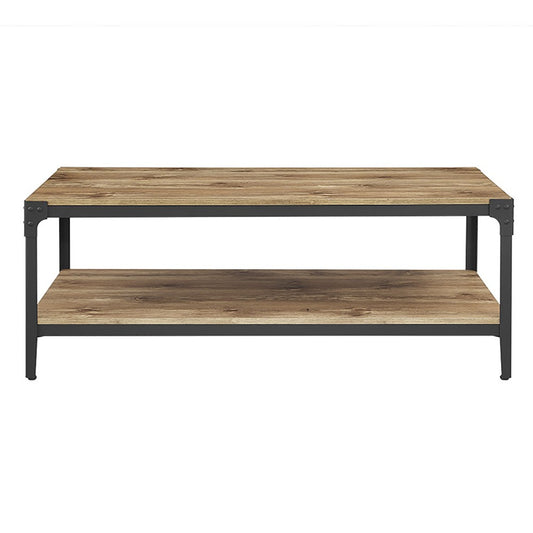 Angle Iron Rustic Wood Coffee Table - Barnwood