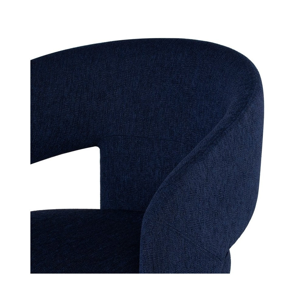 Anise True Blue Fabric Occasional Chair