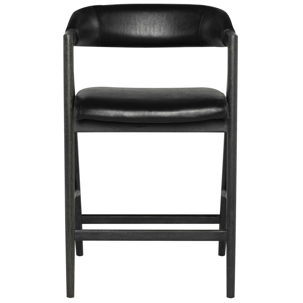 Anita Raven Leather Counter Stool