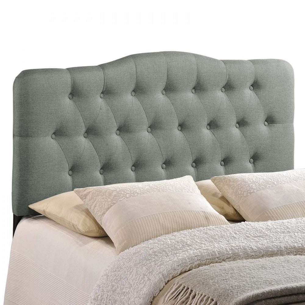 Annabel Full Upholstered Fabric Headboard, Gray