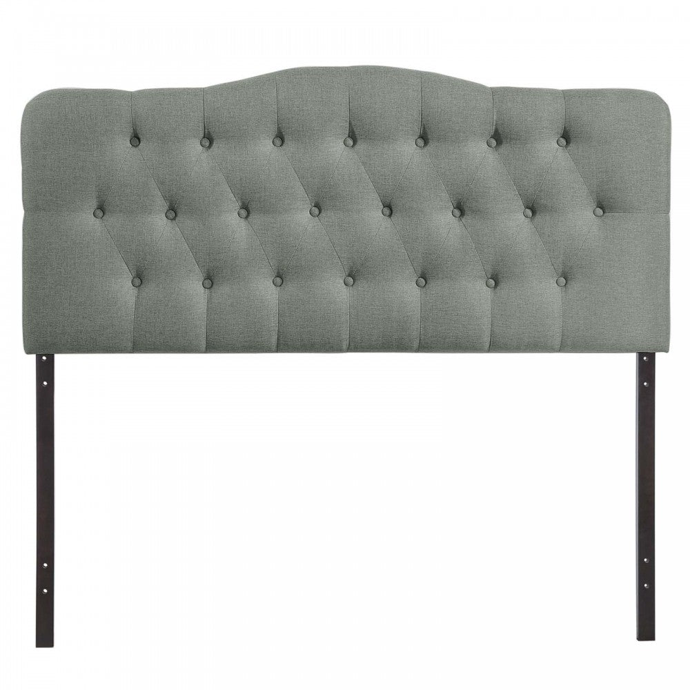 Annabel Full Upholstered Fabric Headboard, Gray