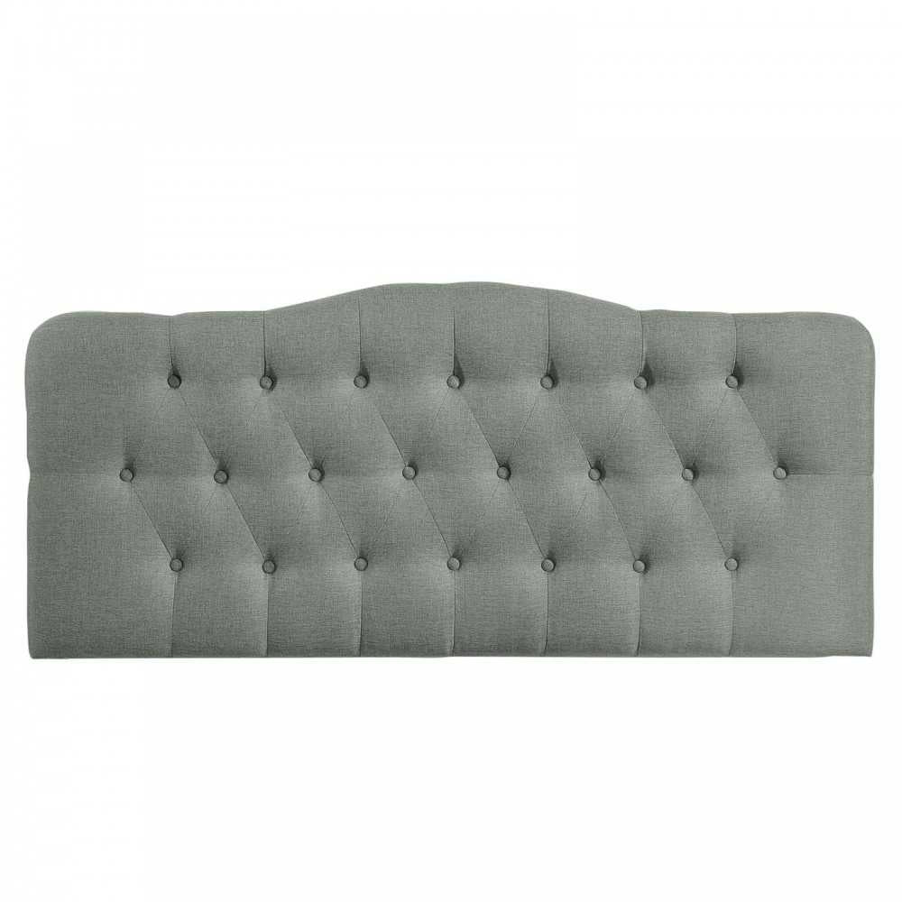 Annabel Full Upholstered Fabric Headboard, Gray