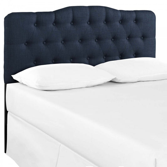 Annabel Full Upholstered Fabric Headboard, Navy