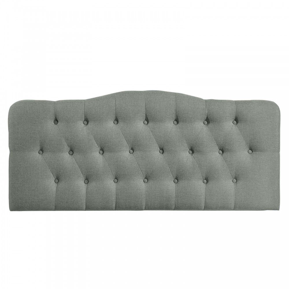 Annabel King Upholstered Fabric Headboard, Gray