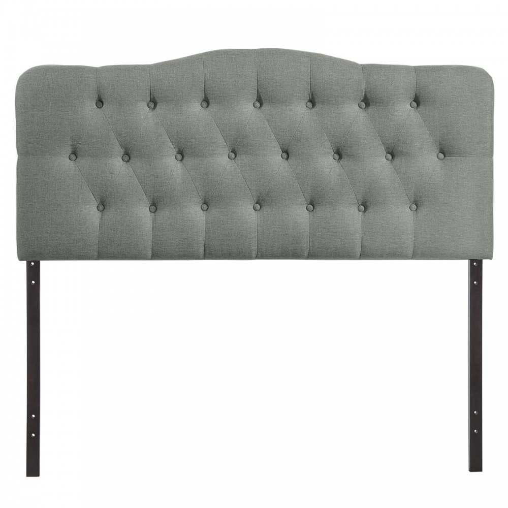 Annabel King Upholstered Fabric Headboard, Gray