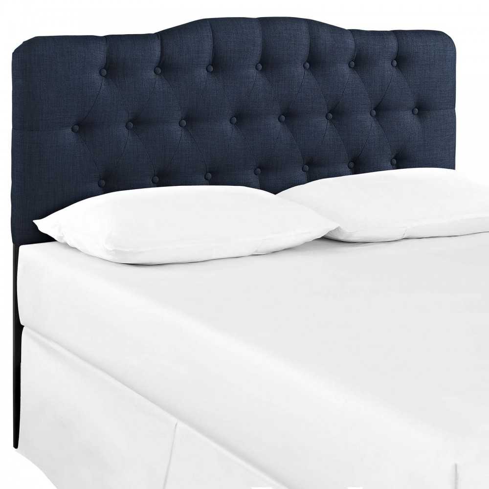 Annabel King Upholstered Fabric Headboard, Navy