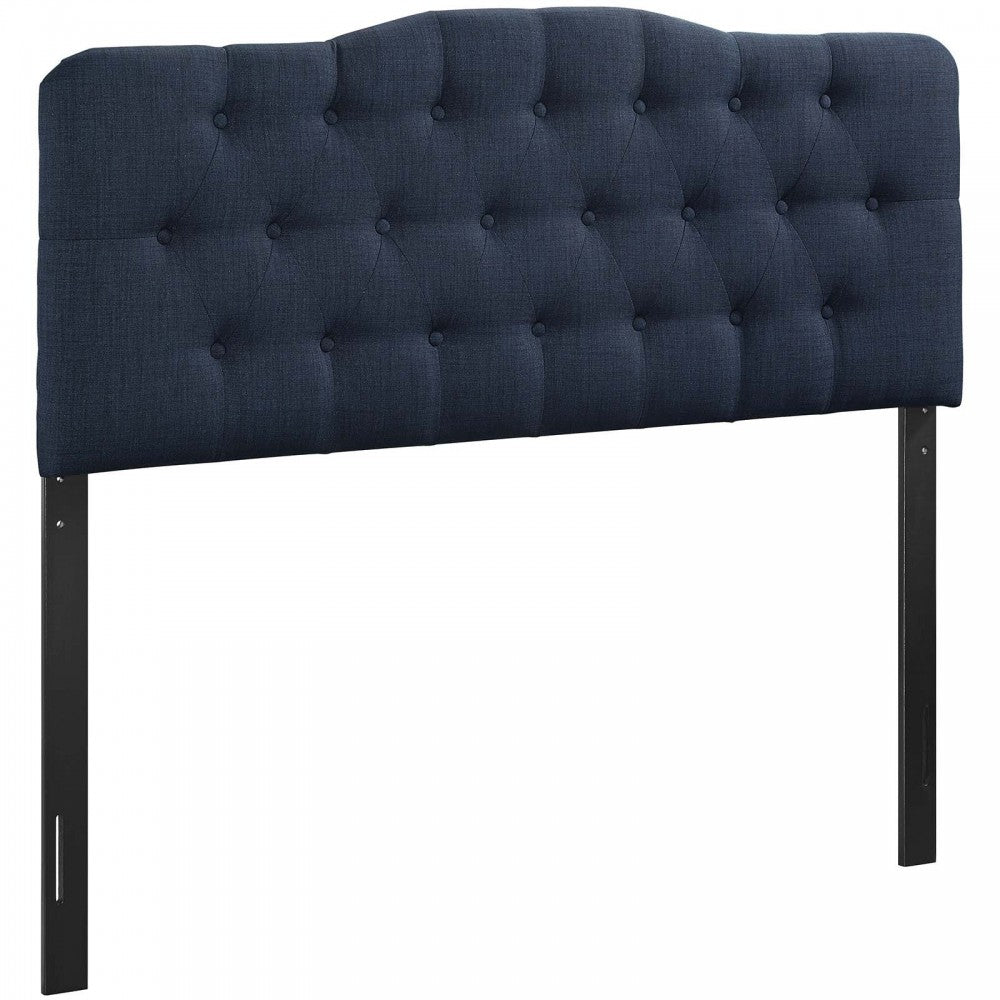 Annabel King Upholstered Fabric Headboard, Navy