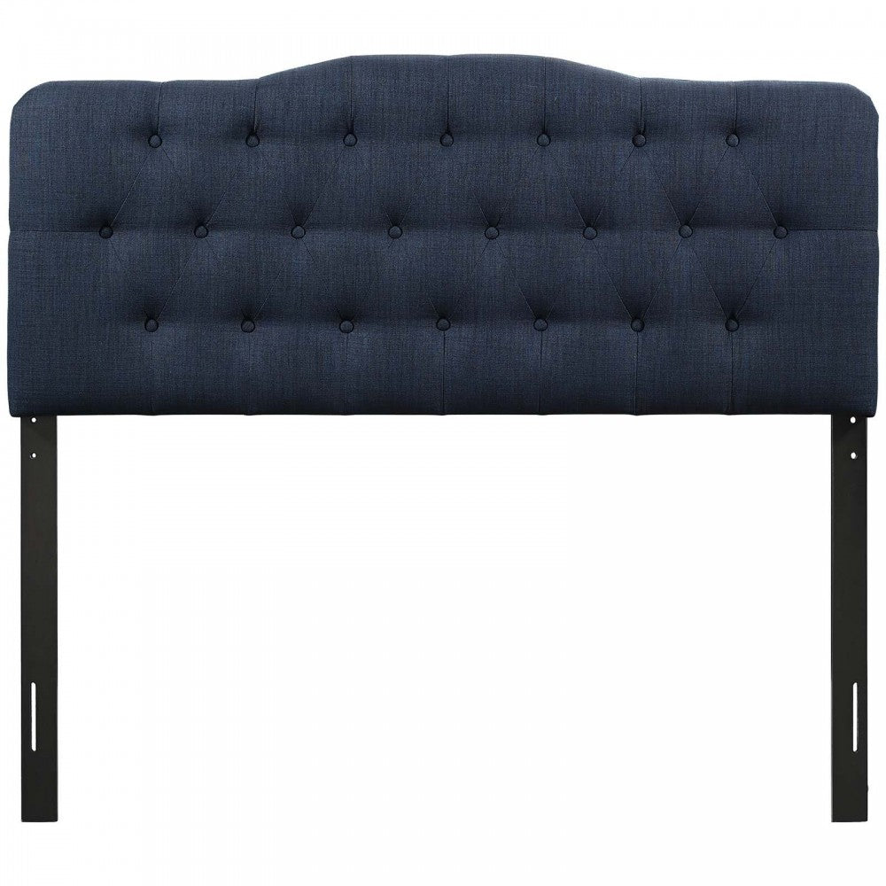 Annabel King Upholstered Fabric Headboard, Navy