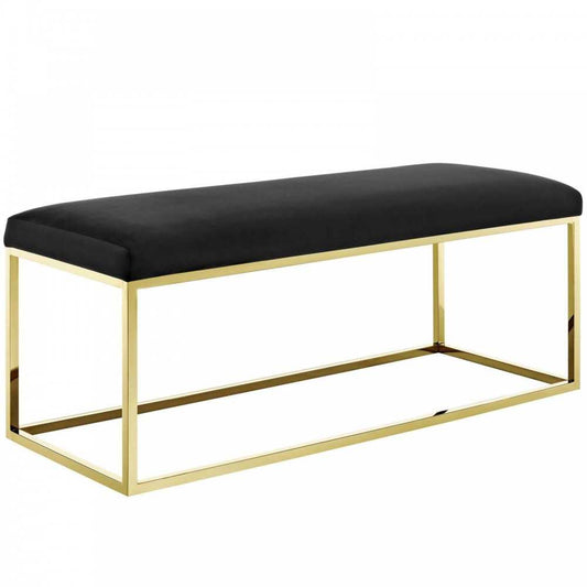 Anticipate Fabric Bench, Gold Black