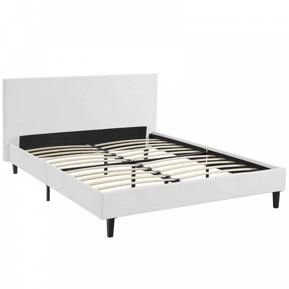 Anya Full Bed, White