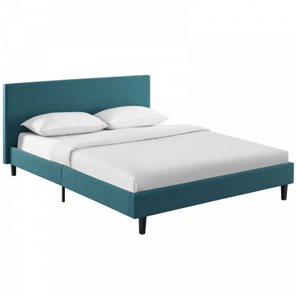 Anya Full Fabric Bed, Teal