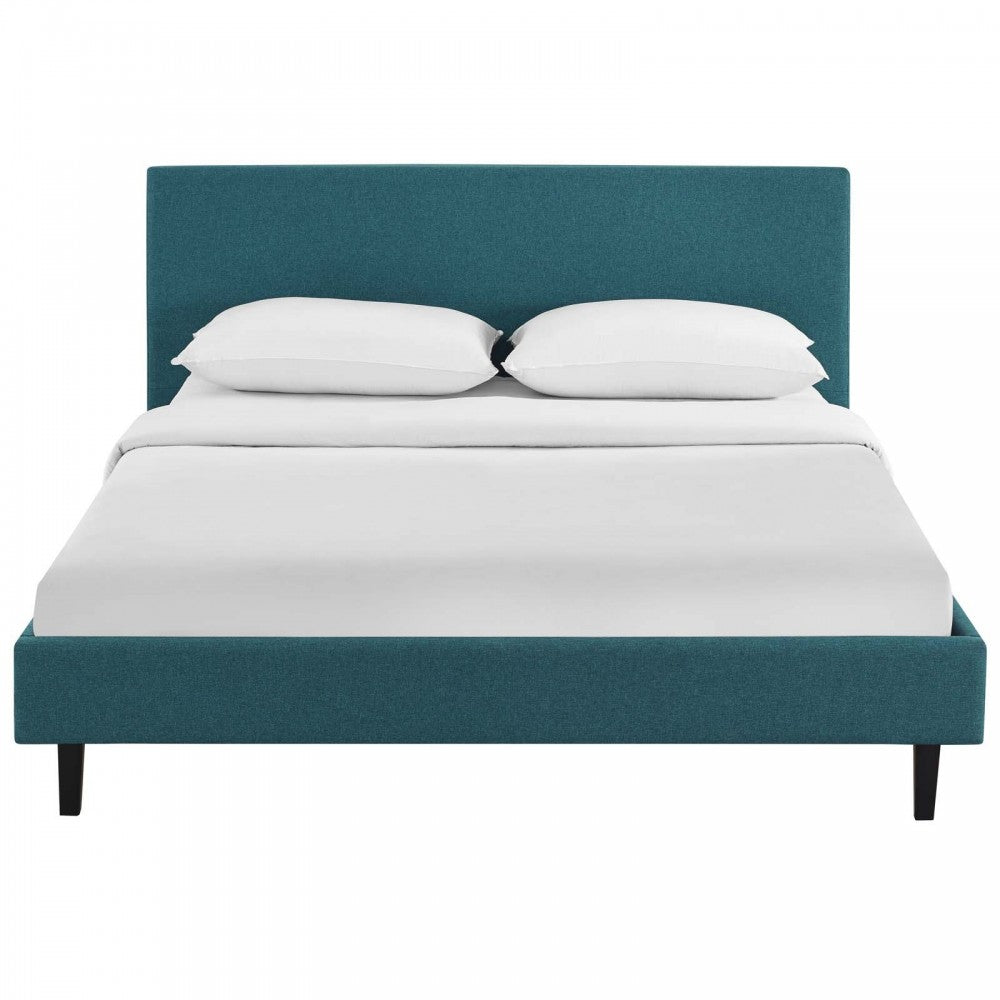 Anya Full Fabric Bed, Teal