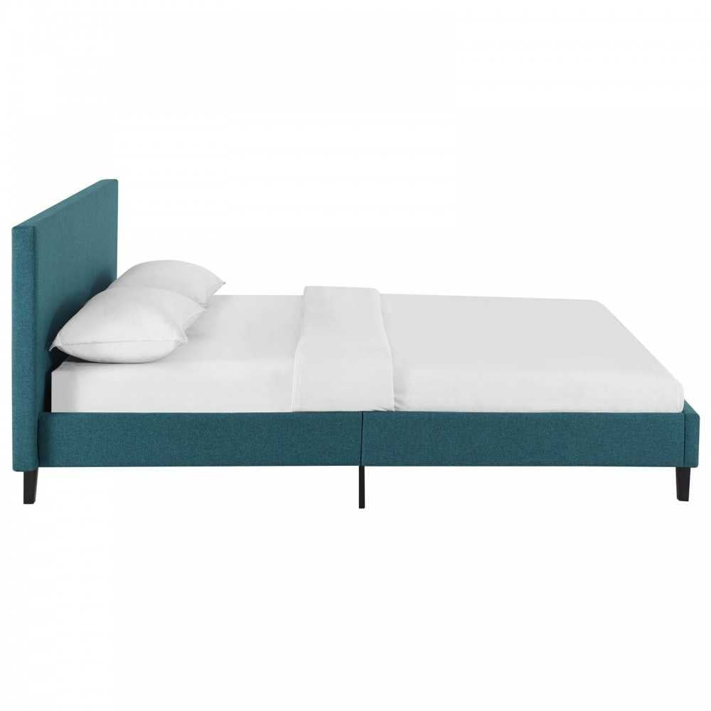 Anya Full Fabric Bed, Teal