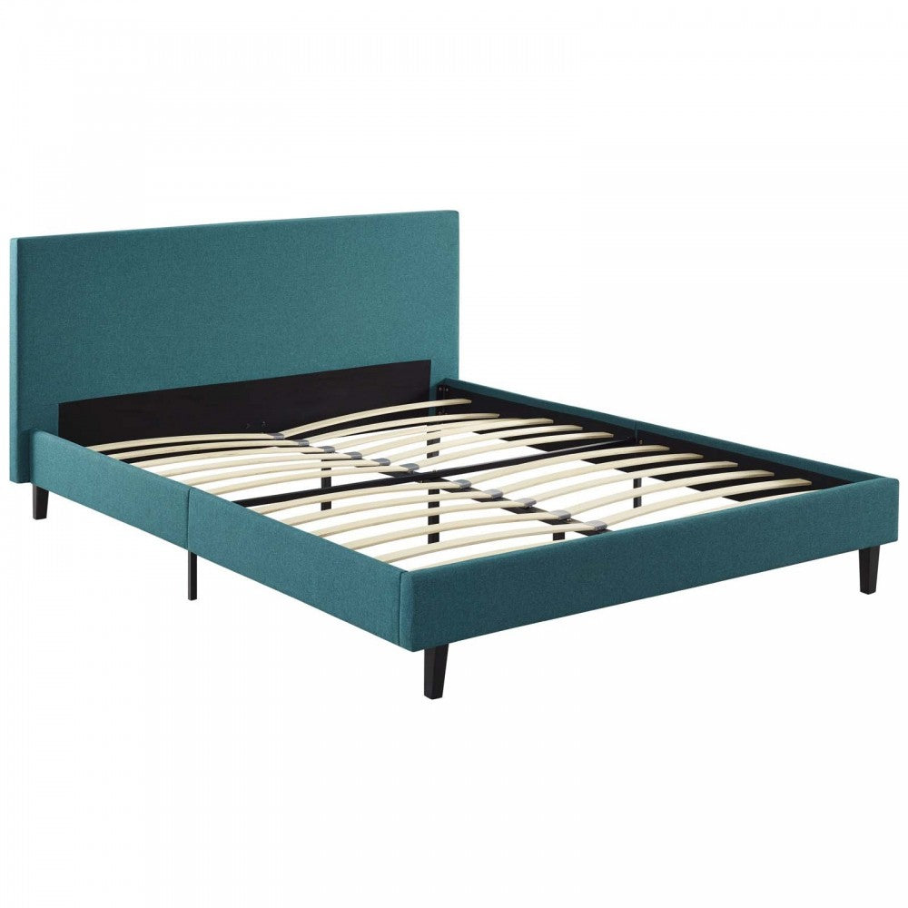 Anya Full Fabric Bed, Teal