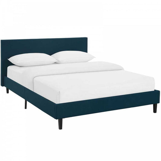 Anya Full Fabric Bed, Azure