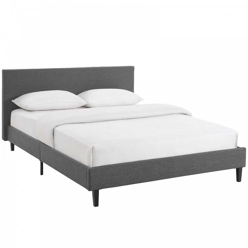 Anya Full Fabric Bed, Gray