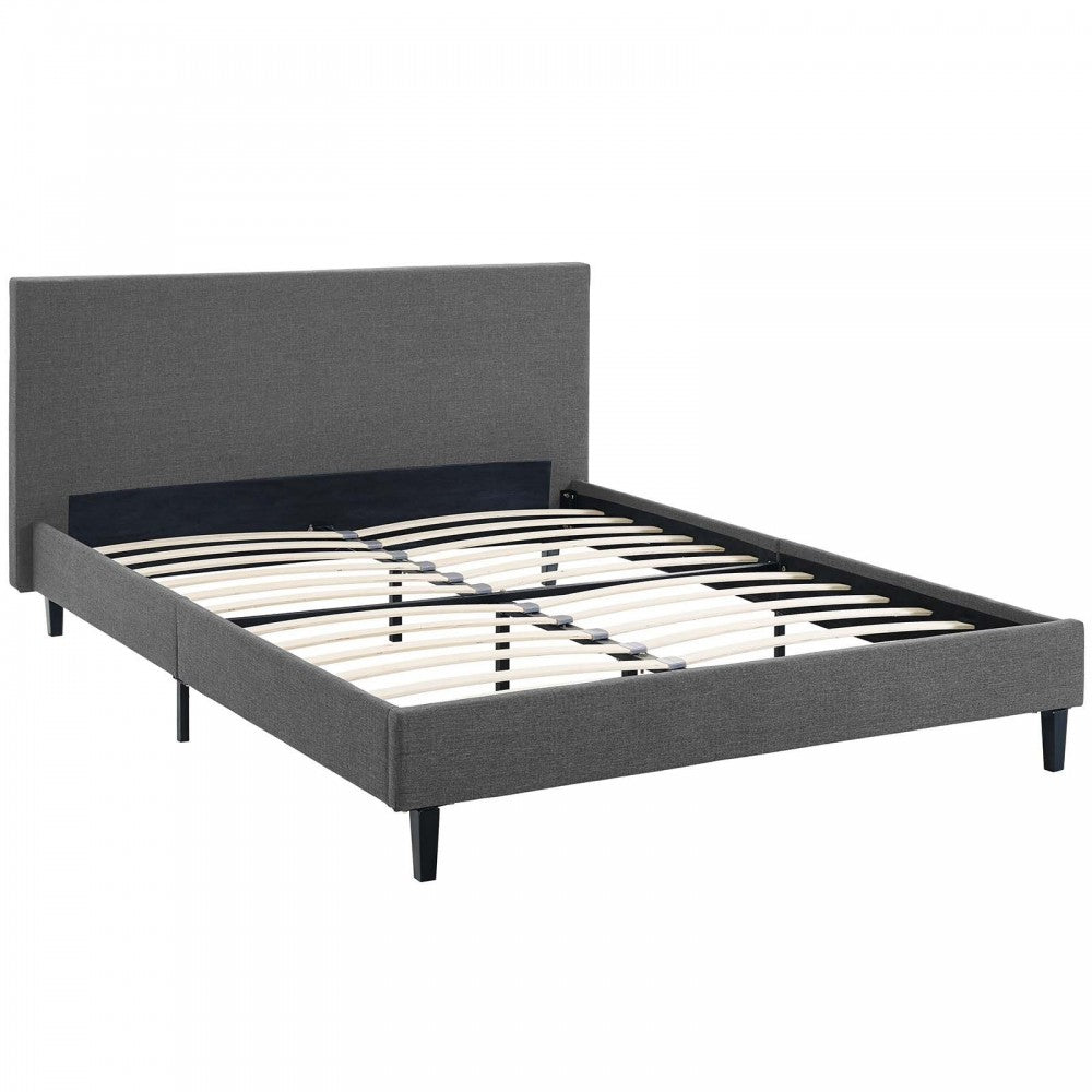 Anya Full Fabric Bed, Gray