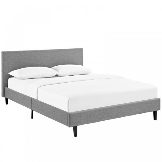 Anya Full Fabric Bed, Light Gray