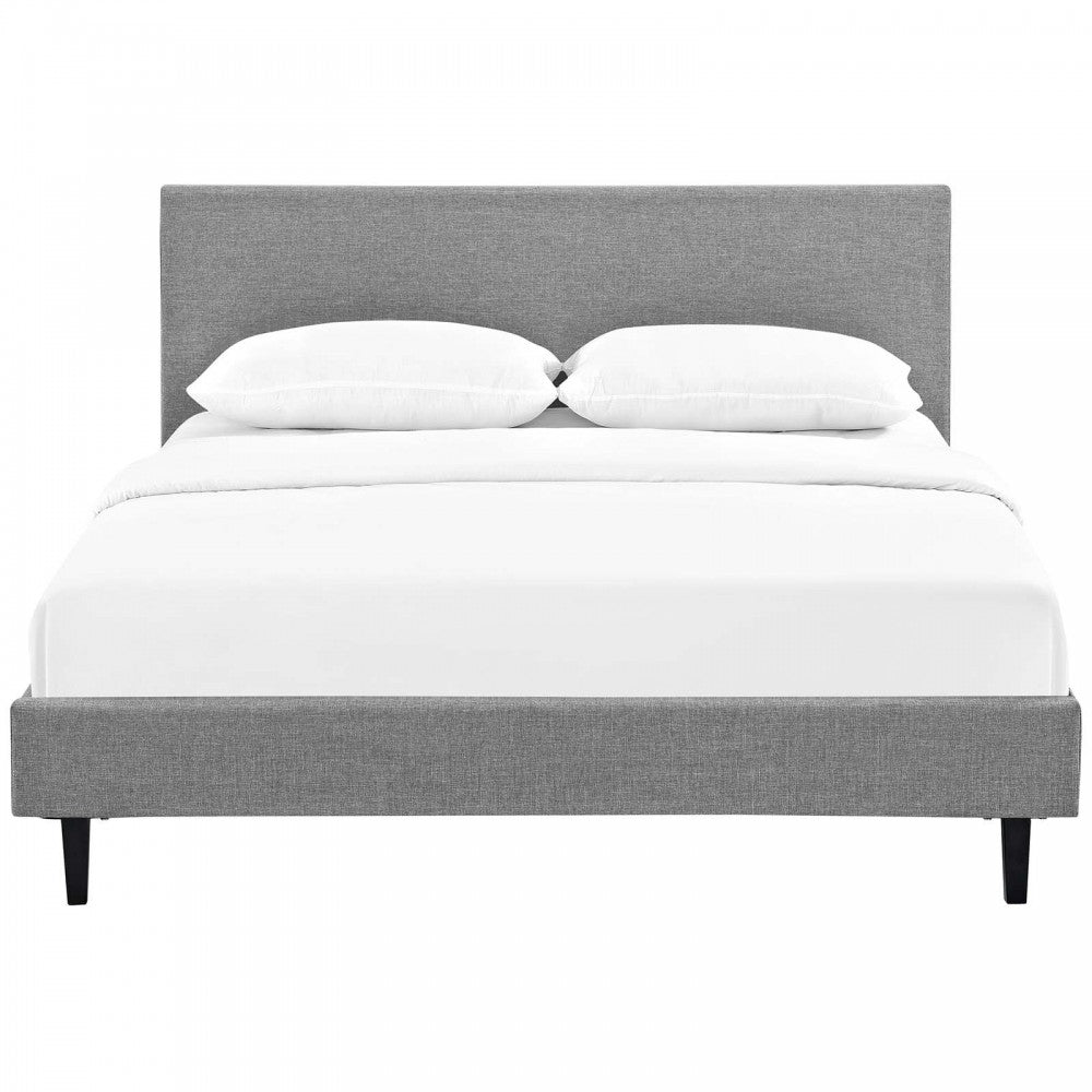 Anya Full Fabric Bed, Light Gray