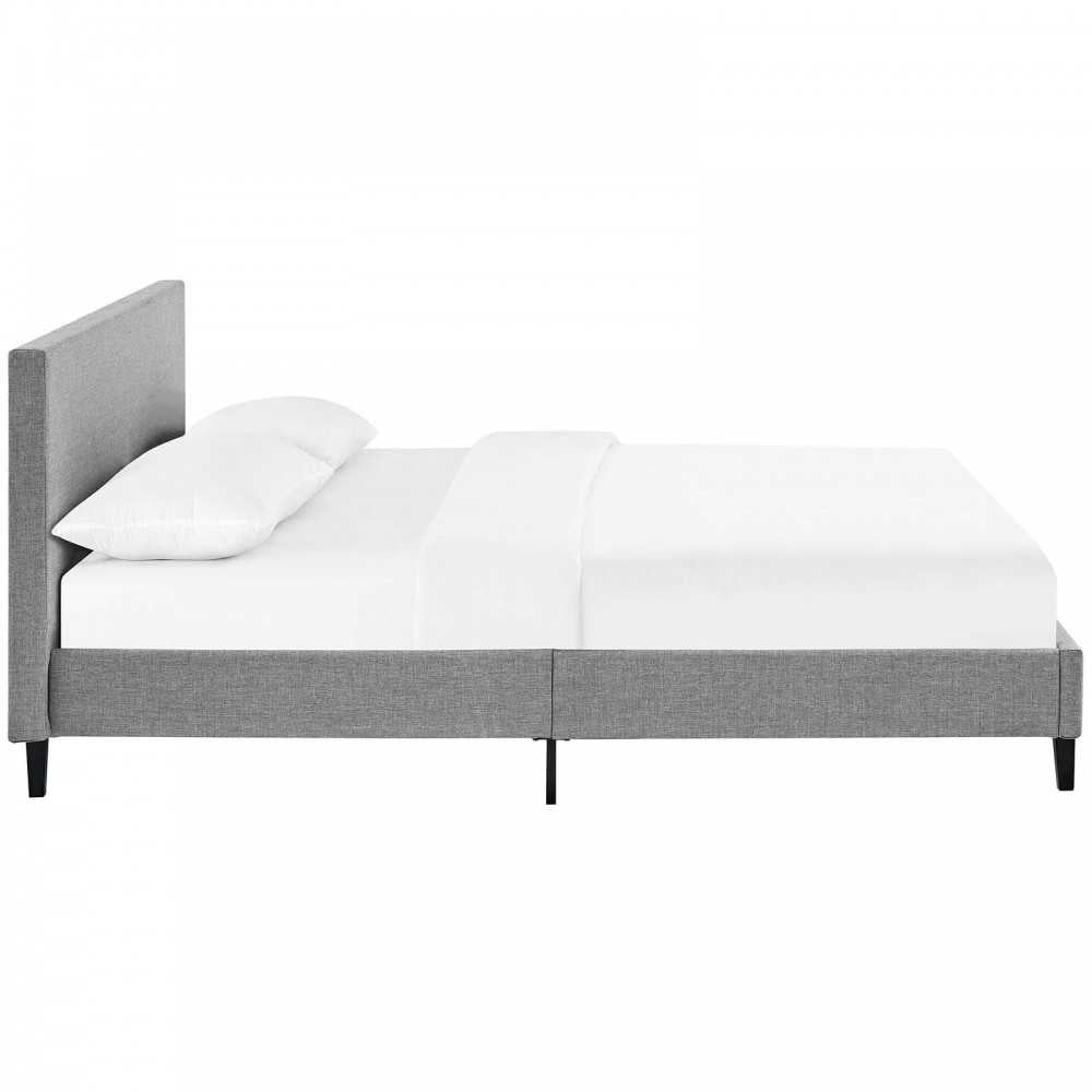 Anya Full Fabric Bed, Light Gray