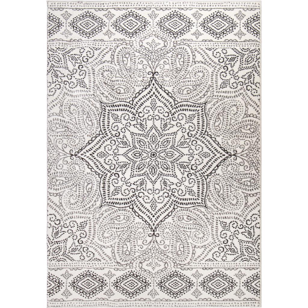 Palmetto Living Paisley Points White 6'5" x 9'6"