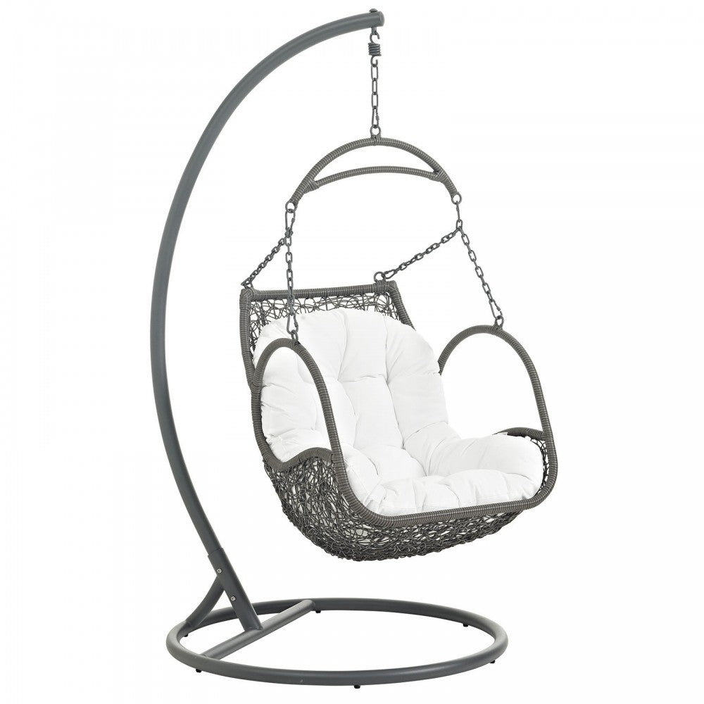 Arbor Outdoor Patio Wood Swing Chair, White